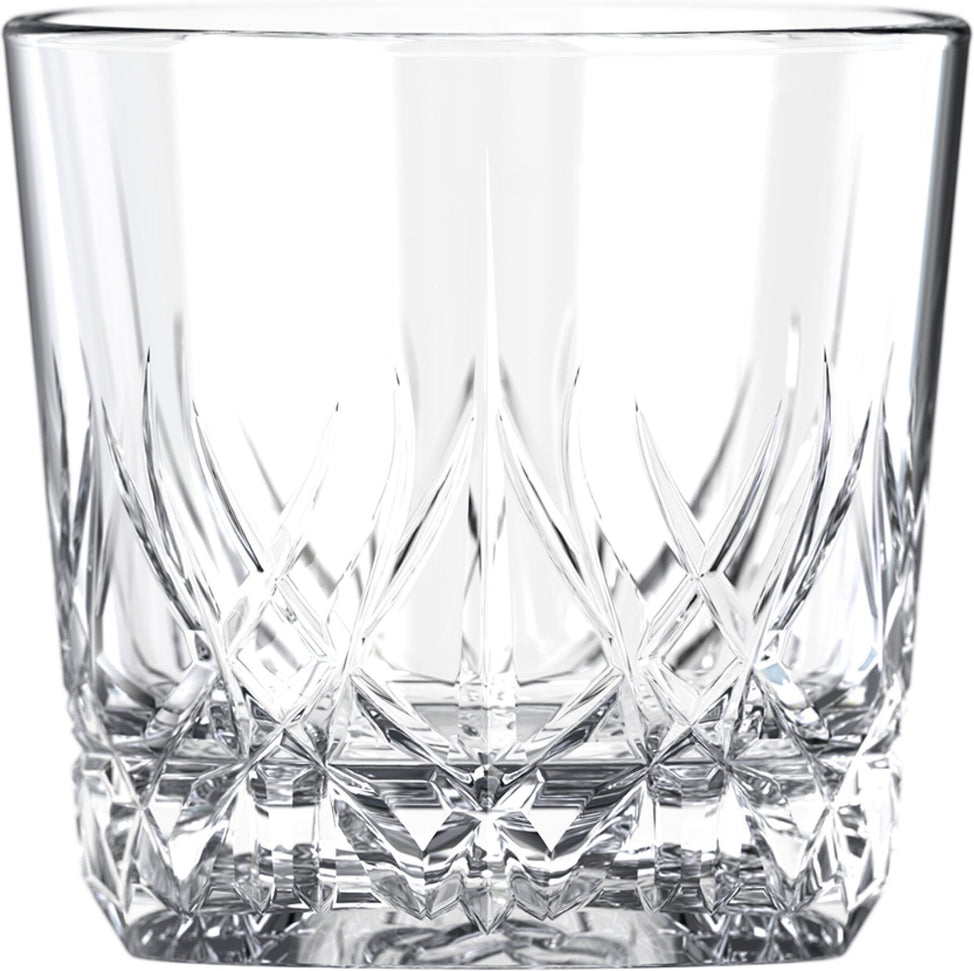Cuisivin - 12 Oz Glassware Matter Flow Double Rock Cocktail Glass, Pack of 6 BB - 8826