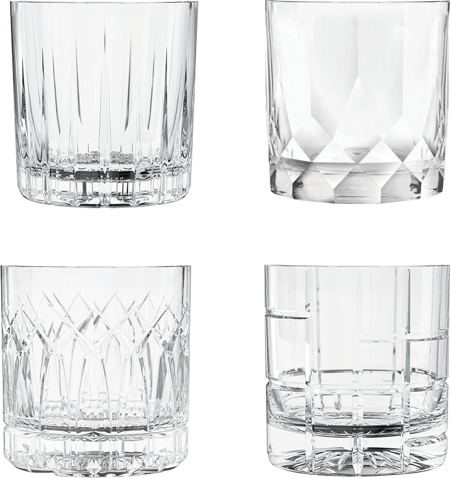 Cuisivin - 12.25 oz 4 DOF Glendale Whiskey Glass Set, Pack of 4 - 8380