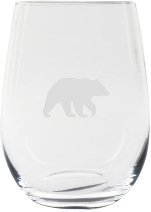 Cuisivin - 12.85 Oz Bear Stemless Wine Glass, Set Of 6 - 8505ANM.BEAR
