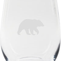 Cuisivin - 12.85 oz Bear Stemless Wine Glass, Pack of 6 - 8505ANM.BEAR