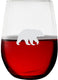 Cuisivin - 12.85 oz Bear Stemless Wine Glass, Pack of 6 - 8505ANM.BEAR
