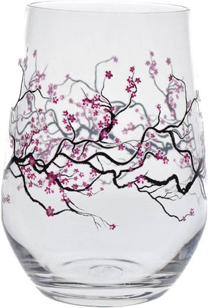 Cuisivin - 13 Oz Designed Glassware Cherry Blossom Stemless Glass, 6pk BB - 8311CB