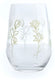 Cuisivin - 13 Oz Designed Glassware Golden Floral Stemless Glass, Pack of 6 BB - 8311GF