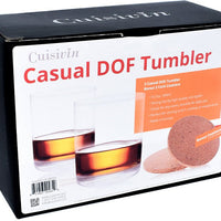 Cuisivin - 13.5 oz Casual DOF Tumbler with 2 Cork Coasters, Pack of 2 - 8503