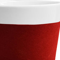 Cuisivin - 13.8 Oz Velour Red Porcelain Mug with Handle - 6603VRD
