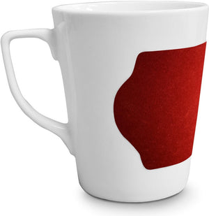 Cuisivin - 13.8 Oz Velour Red Porcelain Mug with Handle - 6603VRD