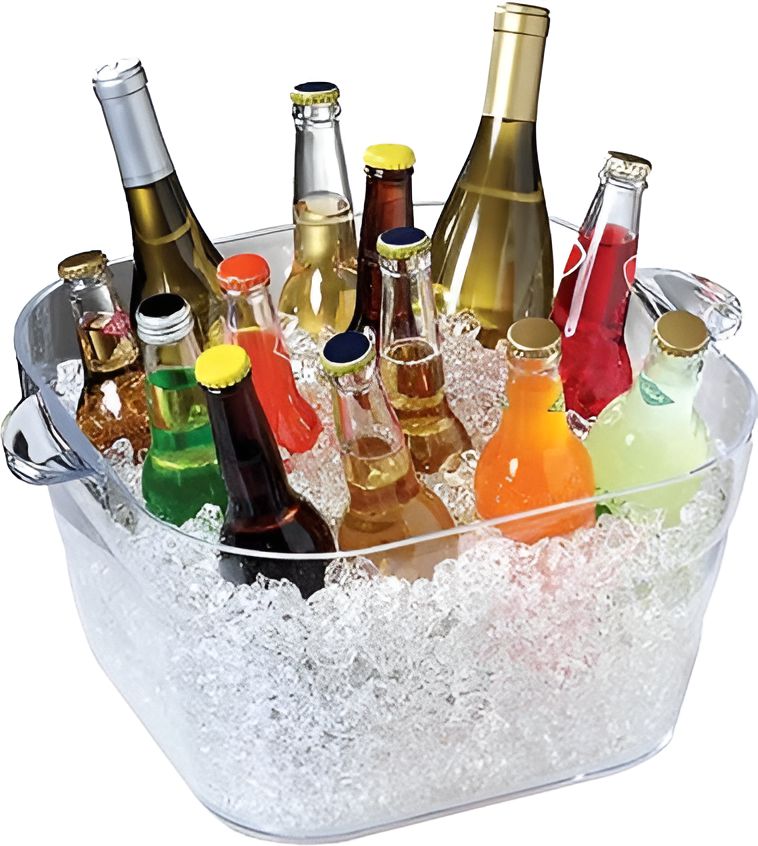 Cuisivin - 14 Liters Clear Chill Beverage Party Tub - 5905
