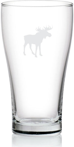 Cuisivin - 15 Oz Moose Print Beer Glass, Set Of 6 - 8802ANM.MOOSE