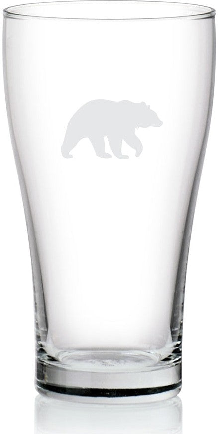 Cuisivin - 15 oz Bear Print Beer Glass, Pack of 6 - 8802ANM.BEAR