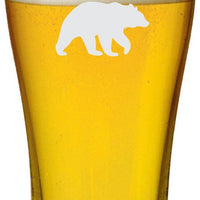 Cuisivin - 15 oz Bear Print Beer Glass, Pack of 6 - 8802ANM.BEAR