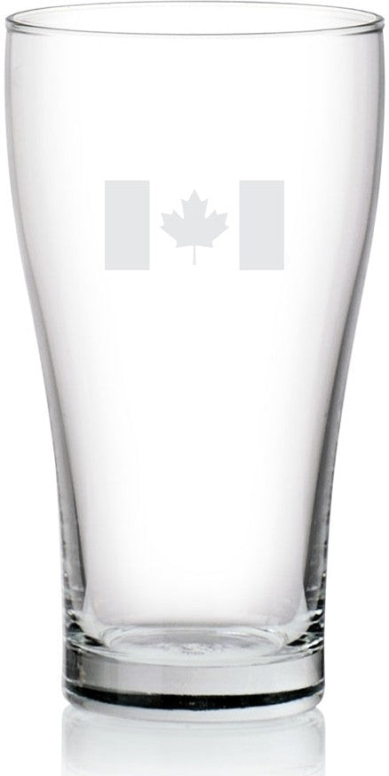 Cuisivin - 15 oz Canada Print Beer Glass, Pack of 6 - 8802CAN