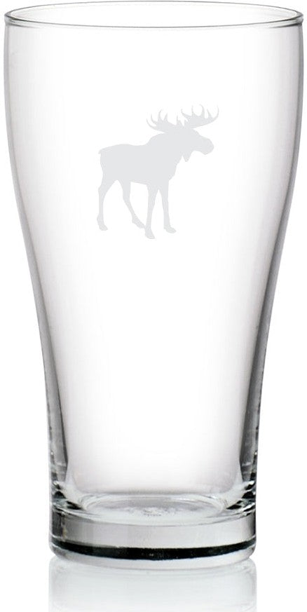 Cuisivin - 15 oz Moose Print Beer Glass, Pack of 6 - 8802ANM.MOOSE