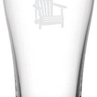 Cuisivin - 15 oz Muskoka Chair Print Beer Glass, Pack of 6 - 8802