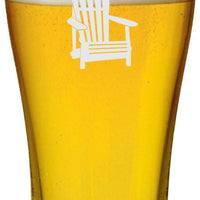 Cuisivin - 15 oz Muskoka Chair Print Beer Glass, Pack of 6 - 8802