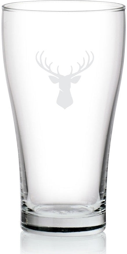 Cuisivin - 15 oz Stag Print Beer Glass, Pack of 6 - 8802ANM.STAG