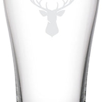 Cuisivin - 15 oz Stag Print Beer Glass, Pack of 6 - 8802ANM.STAG