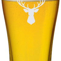 Cuisivin - 15 oz Stag Print Beer Glass, Pack of 6 - 8802ANM.STAG