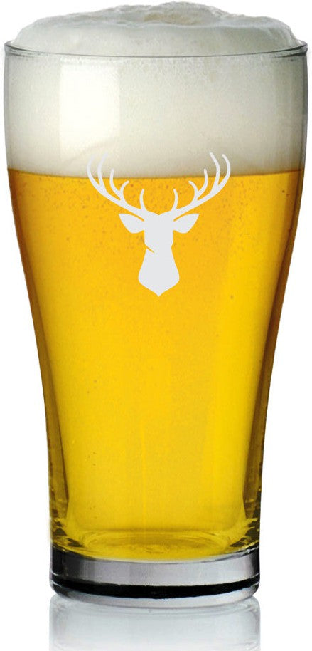 Cuisivin - 15 oz Stag Print Beer Glass, Pack of 6 - 8802ANM.STAG