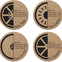 Cuisivin - 15 oz Stemless Gin Copa Glass with Coasters, Pack of 4 - 8501