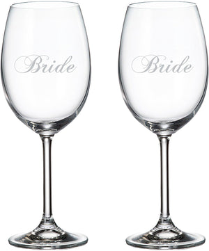 Cuisivin - 15.25 Oz Bride & Bride Red Wine Glasses, Set of 2 - 8462B