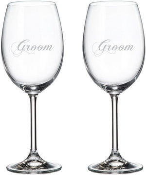 Cuisivin - 15.25 Oz Groom & Groom Red Wine Glasses, Set Of 2 - 8462G