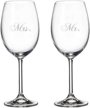 Cuisivin - 15.25 Oz Mr. & Mrs. Wine Glass, Set Of 2 - 8462MM