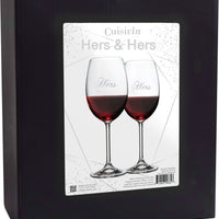 Cuisivin - 15.25 oz Hers & Hers Red Wine Glasses, Pack of 2 - 8462HERS