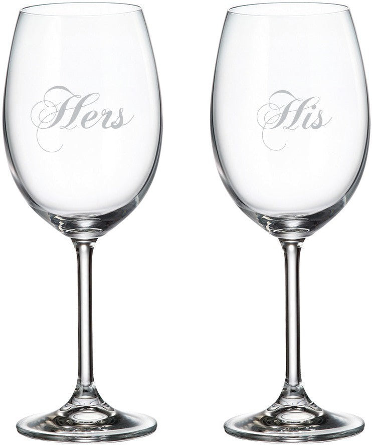 Cuisivin - 15.25 oz His & Hers Wine Glass, Pack of 2 - 8462HH