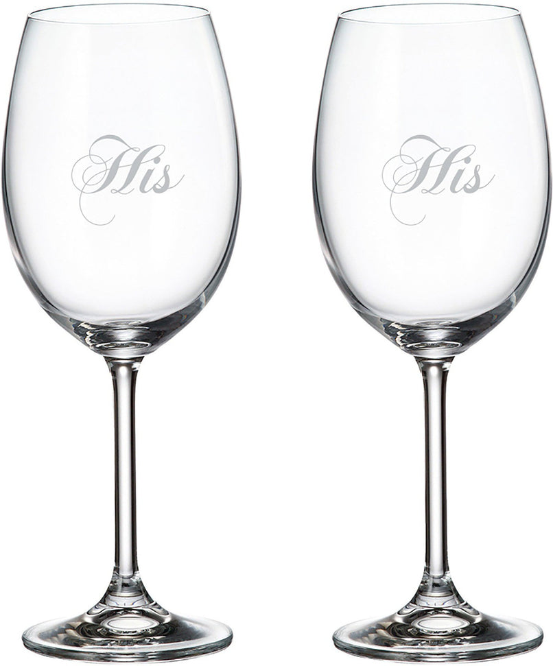 Cuisivin - 15.25 oz His & His Red Wine Glasses, Pack of 2 - 8462HIS