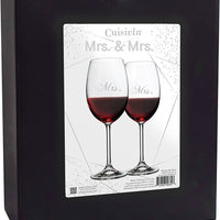 Cuisivin - 15.25 oz Mr. & Mr. Red Wine Glasses, Pack of 2 - 8462MRS