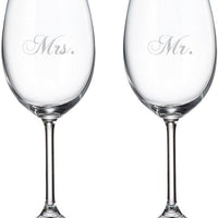 Cuisivin - 15.25 oz Mr. & Mrs. Wine Glass, Pack of 2 - 8462MM