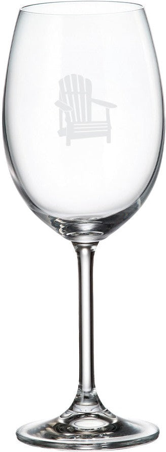 Cuisivin - 15.25 oz Muskoka Chair Print Wine Glass, Pack of 6 - 8462MUSK
