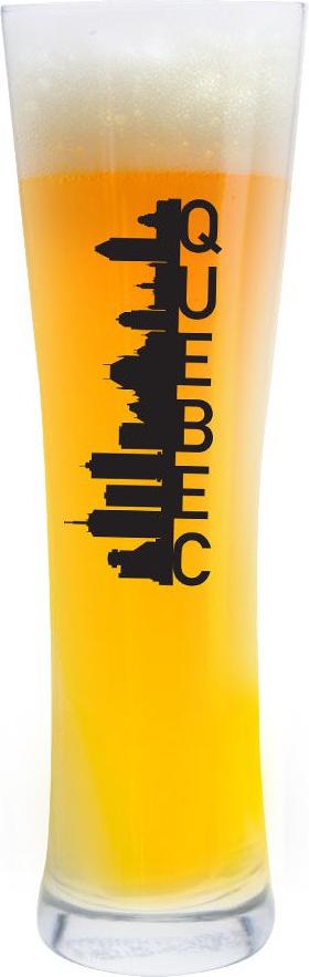 Cuisivin - 16.9 Oz Skyline Quebec Beer Glass with Tube - 8621QUE