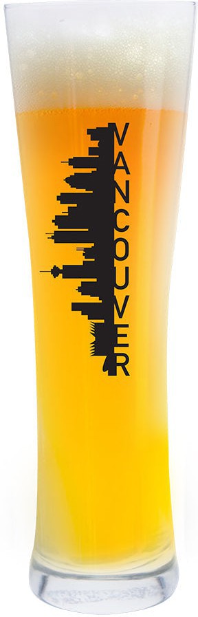 Cuisivin - 16.9 Oz Skyline Vancouver Beer Glass with Tube - 8621VAN
