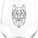 Cuisivin - 18 Oz Geometric Animal Stemless Wine Glass, Set Of 4 - 8502GEOAN