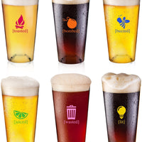 Cuisivin - 20 Oz Perfect Pint Buzzed Cocktail Glass, Pack of 6 - 8614BZ