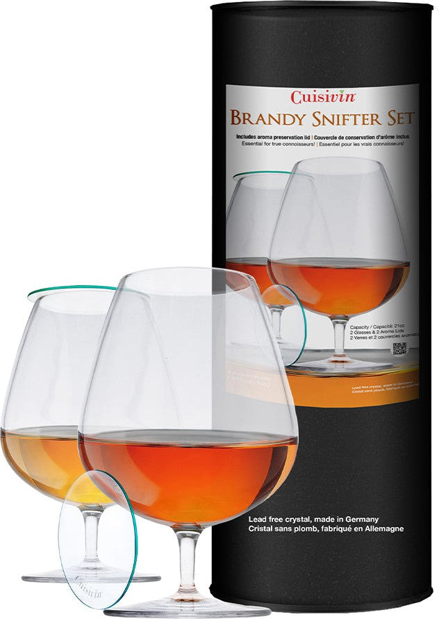 Cuisivin - 21 oz Brandy Snifter with Lids, Pack of 2 - 8900SET
