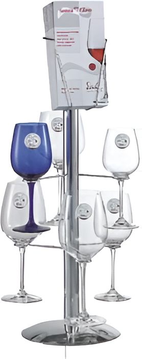 Cuisivin - 24" Chrome Counter Glass Display, Pack of 6 - 95930004