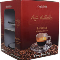 Cuisivin - 2.5 oz Cuisivin Caffe Espresso, Pack of 2 Cups & 2 Saucers - 8700