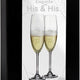 Cuisivin - 7.5 Oz His & His Champagne Flute Glasses, Set Of 2 - 8465HIS