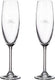 Cuisivin - 7.5 Oz Mr. & Mr. Champagne Flute Glasses, Set Of 2 - 8465MR