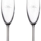 Cuisivin - 7.5 Oz Mr. & Mr. Champagne Flute Glasses, Set Of 2 - 8465MR