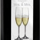 Cuisivin - 7.5 Oz Mrs. & Mrs. Champagne Flute Glasses, Set Of 2 - 8465MRS