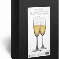 Cuisivin - 7.5 oz 25th Anniversary Flute Glass, Pack of 2 - 8465AN25