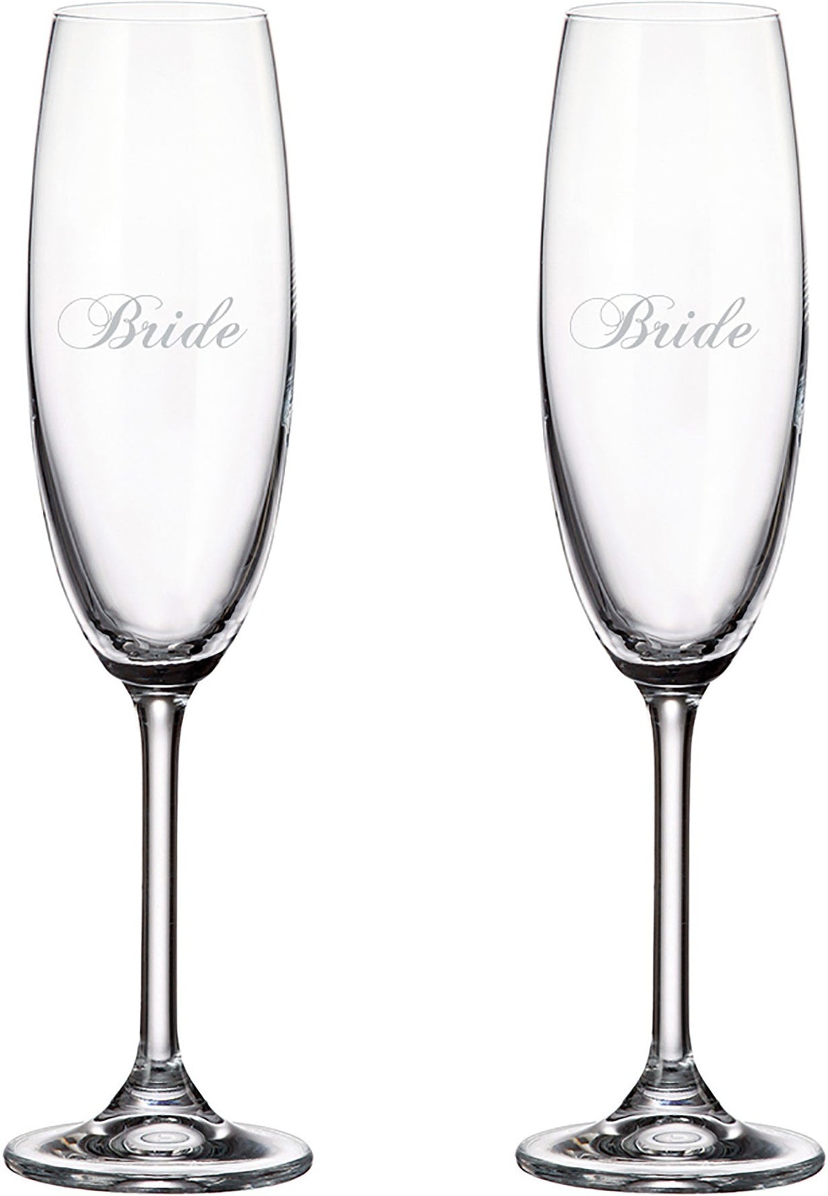 Cuisivin - 7.5 oz Bride & Bride Champagne Flute Glasses, Pack of 2 - 8465B