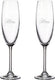 Cuisivin - 7.5 oz Hers & Hers Champagne Flute Glasses, Pack of 2 - 8465HERS