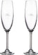 Cuisivin - 7.5 oz Mr. & Mr. Champagne Flute Glasses, Pack of 2 - 8465MR