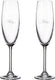 Cuisivin - 7.5 oz Mrs. & Mrs. Champagne Flute Glasses, Pack of 2 - 8465MRS