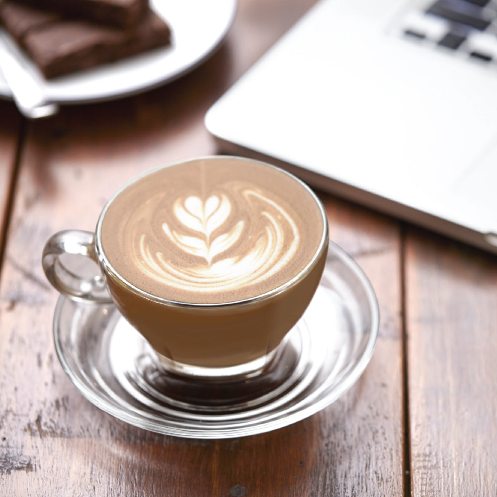 Cuisivin - 9 oz Caffe Latte, Pack of 2 Cups & 2 Saucers - 8703
