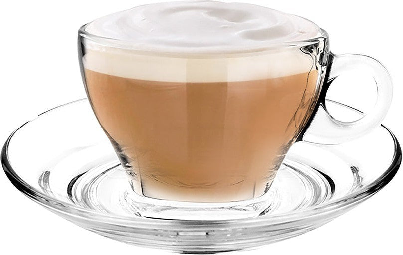 Cuisivin - 9 oz Caffe Latte, Pack of 2 Cups & 2 Saucers - 8703